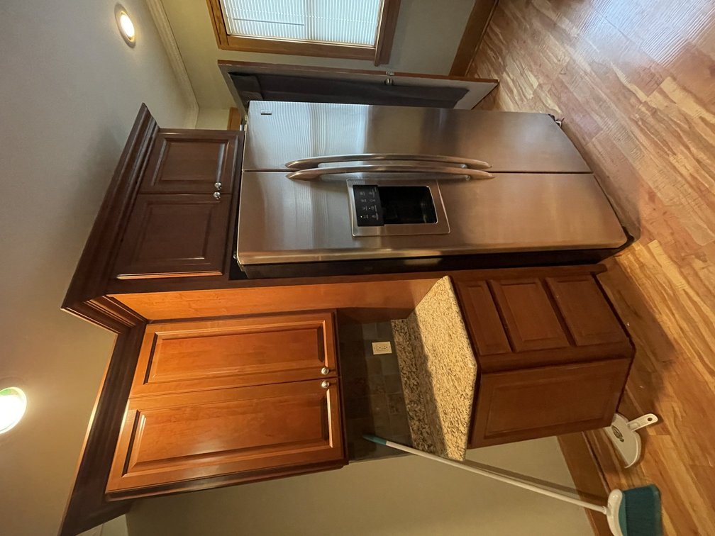 Kitchen, shared by the two residents on one side of the duplex